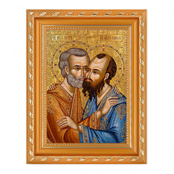 IKO-011-002 Икона Св. апостолы Пётр и Павел 175х225х21мм