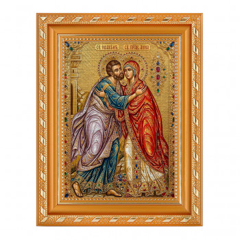 IKO-011-007 Икона Св. Иоаким и Св. прав. Анна 175х225х21мм