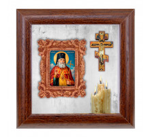 IKO-012-111 3D Икона Святитель Лука Крымский, 12х12х3см