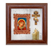 IKO-012-121 3D Икона Божией Матери Казанская, 12х12х3см