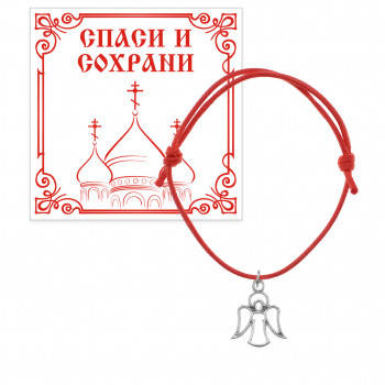 KB3-003 Браслет с подвеской Ангел, цвет серебряный