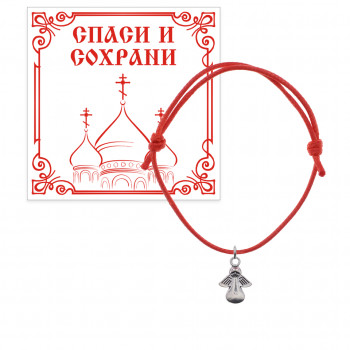 KB3-005 Браслет с подвеской Ангел, цвет серебряный