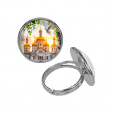 KLB106 Кольцо металлическое Храм и березы