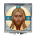 ZER2-1494 Складное зеркало квадратное Спас Нерукотворный